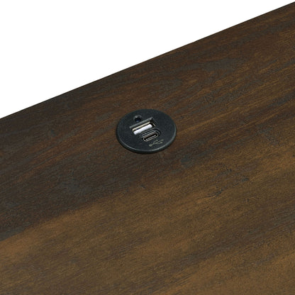 Geary - 2 Drawer Nightstand With LED Lights And USB Charging Ports - The Sleep Loft - Online Mattress Showroom NYC