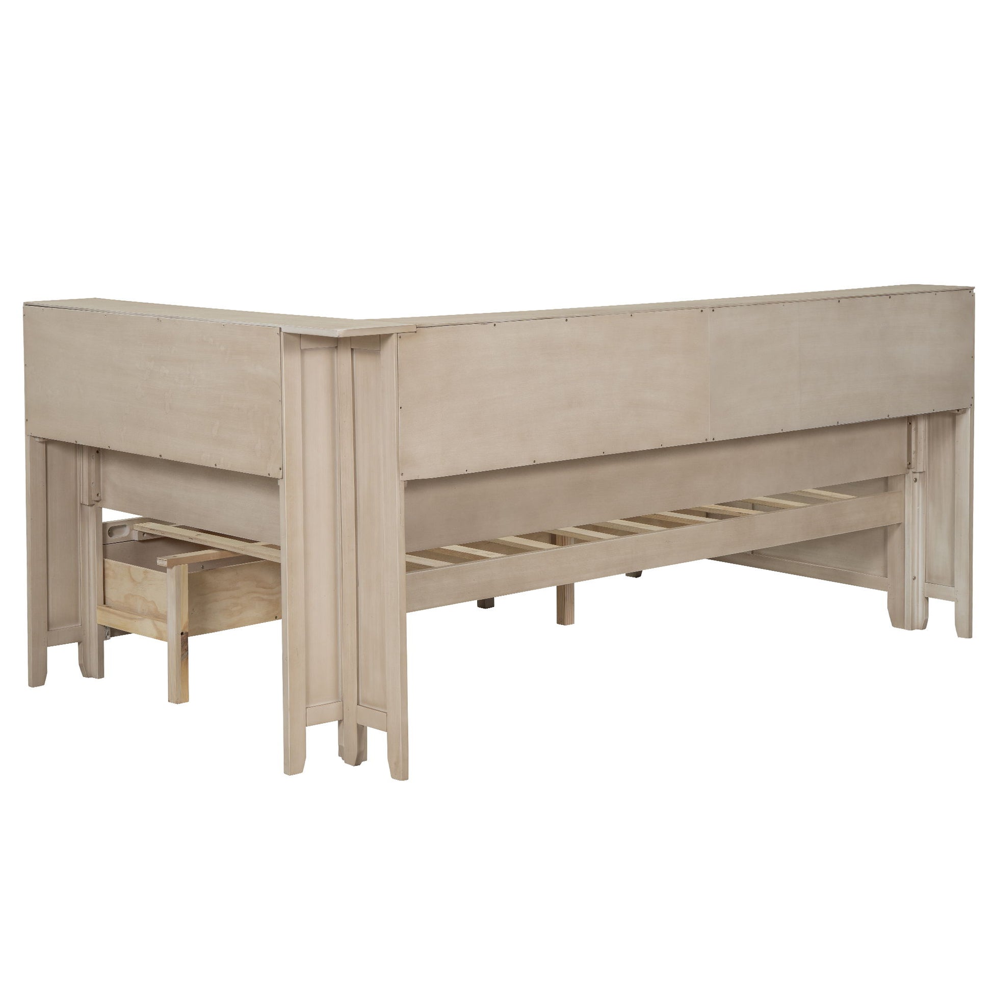 Daybed With Storage Shelves And 3 Drawers - The Sleep Loft - Online Mattress Showroom NYC