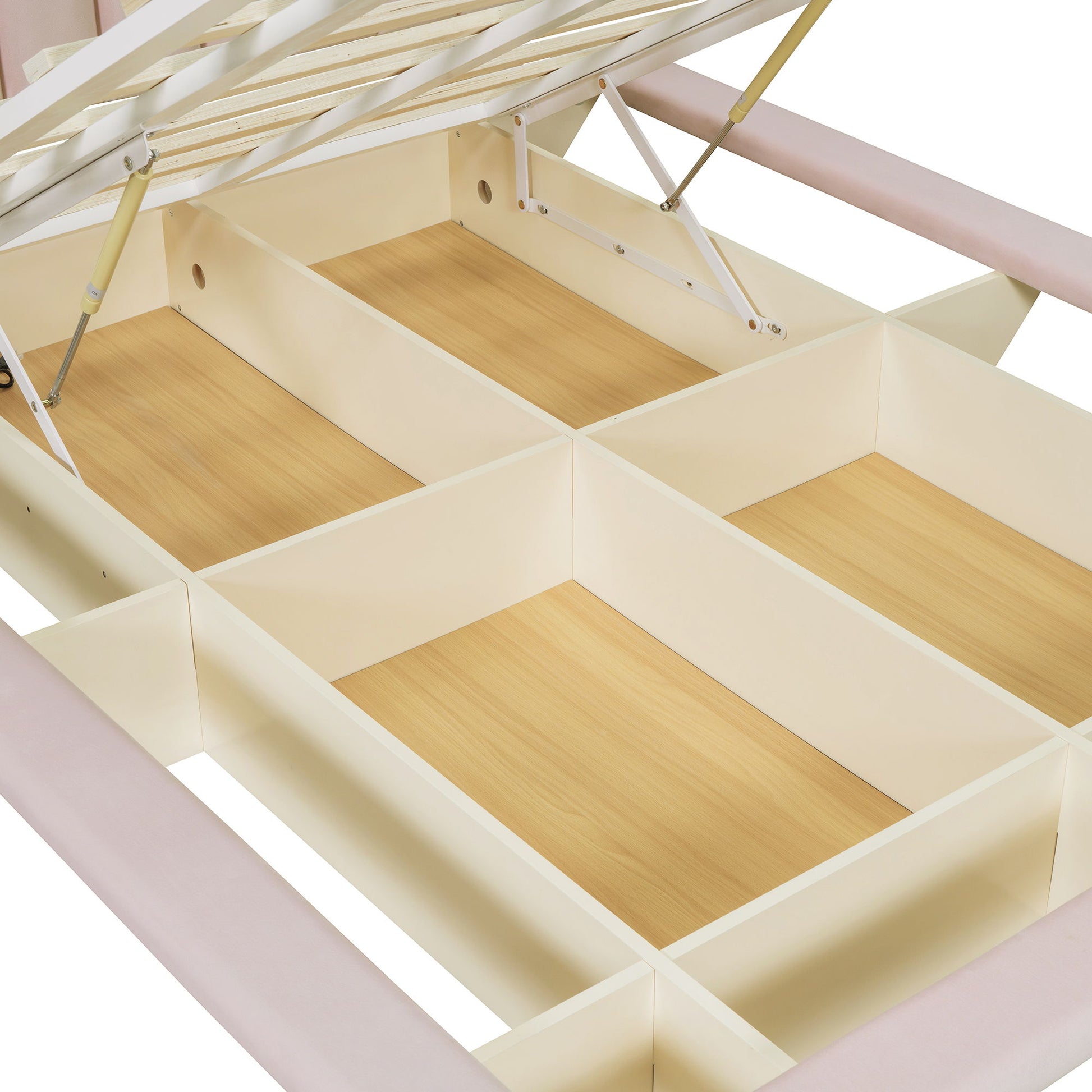 Upholstered Floating Hydrualic Platform Bed With LED Light And USB Port - The Sleep Loft - Online Mattress Showroom NYC