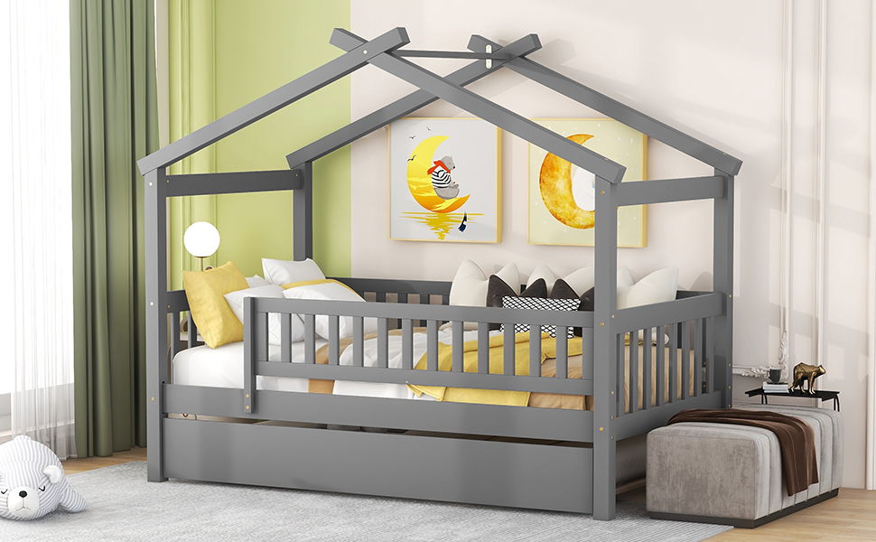 Creativity House Bed With Twin Size Trundle - The Sleep Loft - Online Mattress Showroom NYC