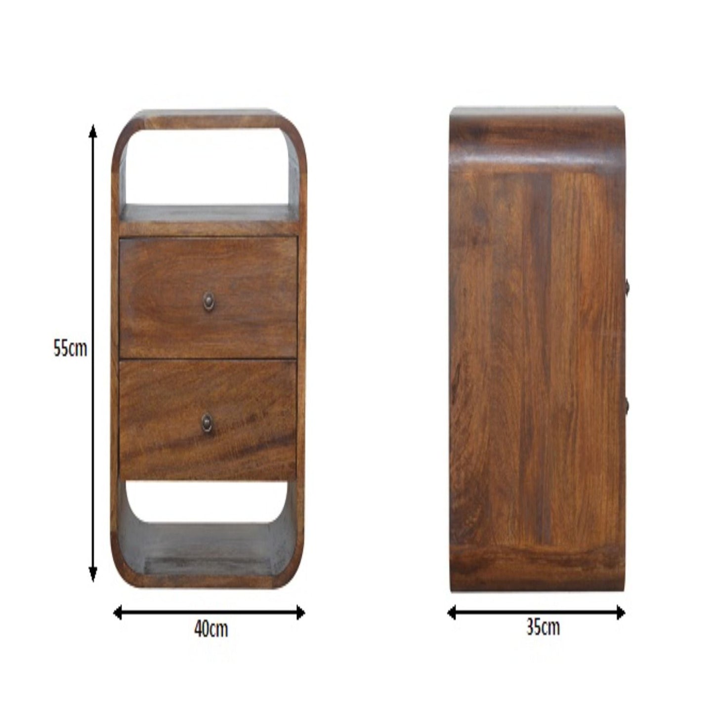 Curve Drawer Nightstand - The Sleep Loft - Online Mattress Showroom NYC