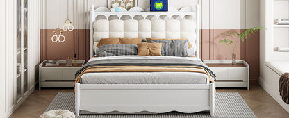 Storage Platform Bed, With 2 Big Drawers, Trundle, One Set Of Sockets & USB Ports - The Sleep Loft - Online Mattress Showroom NYC