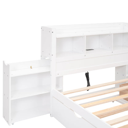 Storage Platform Bed With Pull Out Shelves, Trundle, And 2 Drawers - The Sleep Loft - Online Mattress Showroom NYC
