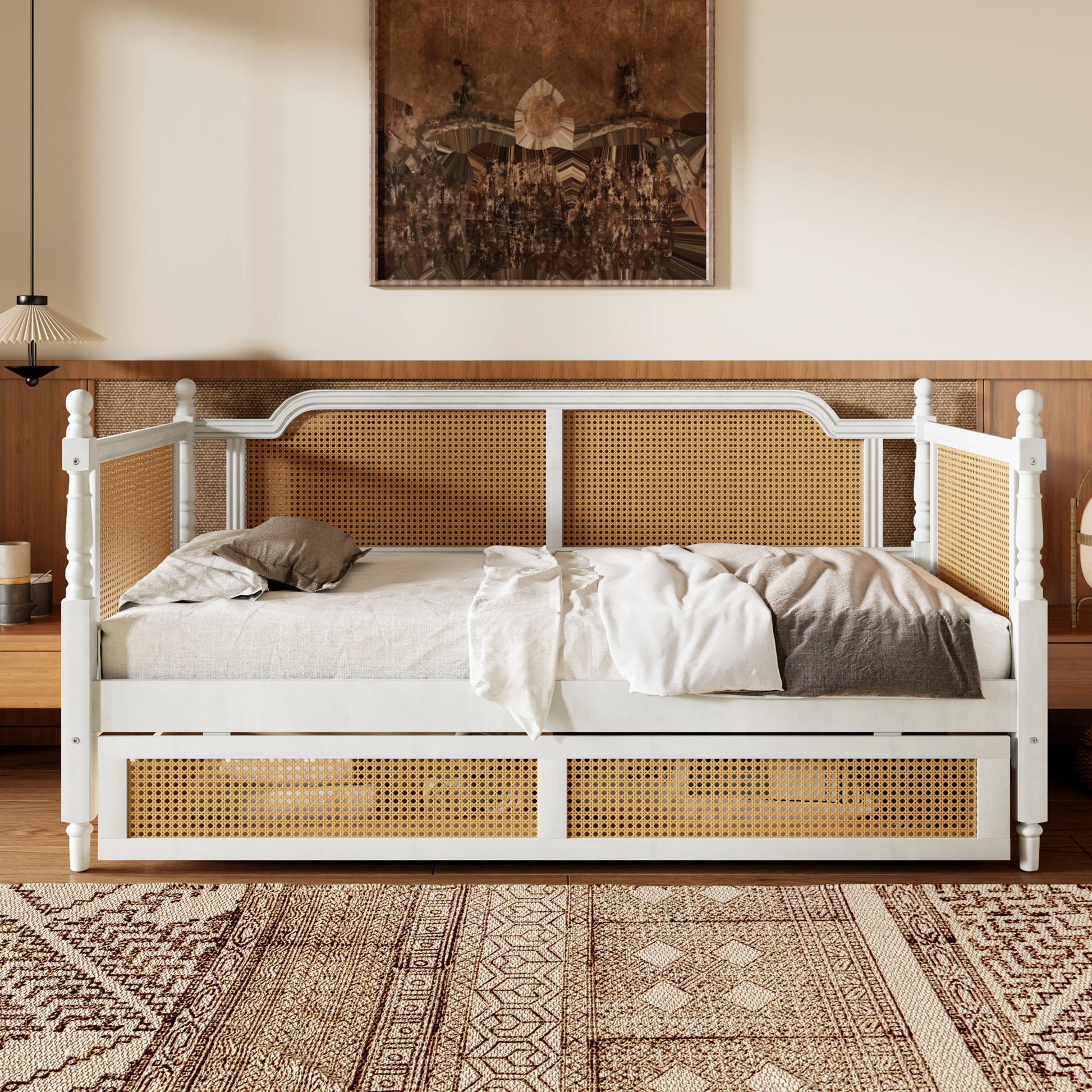 Traditional Style Rattan Daybed, No Box Spring Needed - The Sleep Loft - Online Mattress Showroom NYC