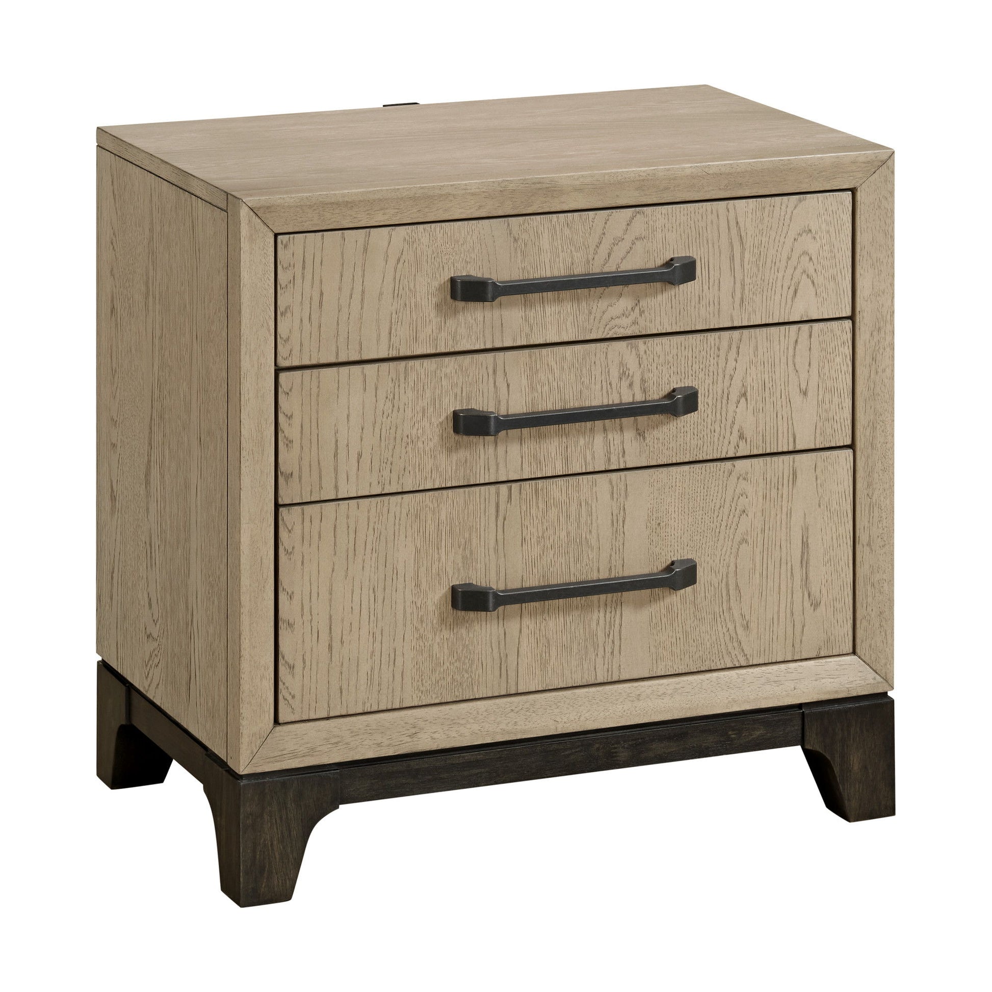 3 Drawer Nightstand With USB Charging Port - Brown - The Sleep Loft - Online Mattress Showroom NYC
