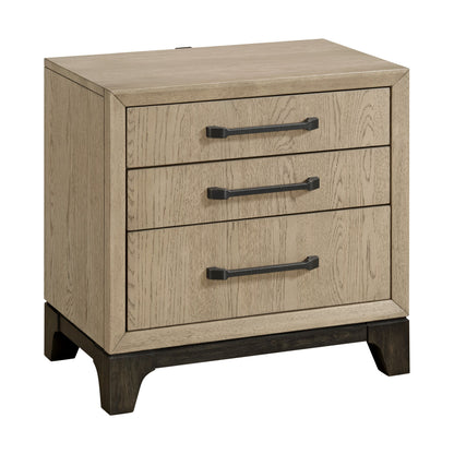 3 Drawer Nightstand With USB Charging Port - Brown - The Sleep Loft - Online Mattress Showroom NYC
