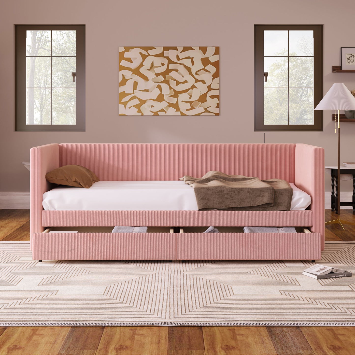 Daybed With Two Drawers And Wood Slat - The Sleep Loft - Online Mattress Showroom NYC