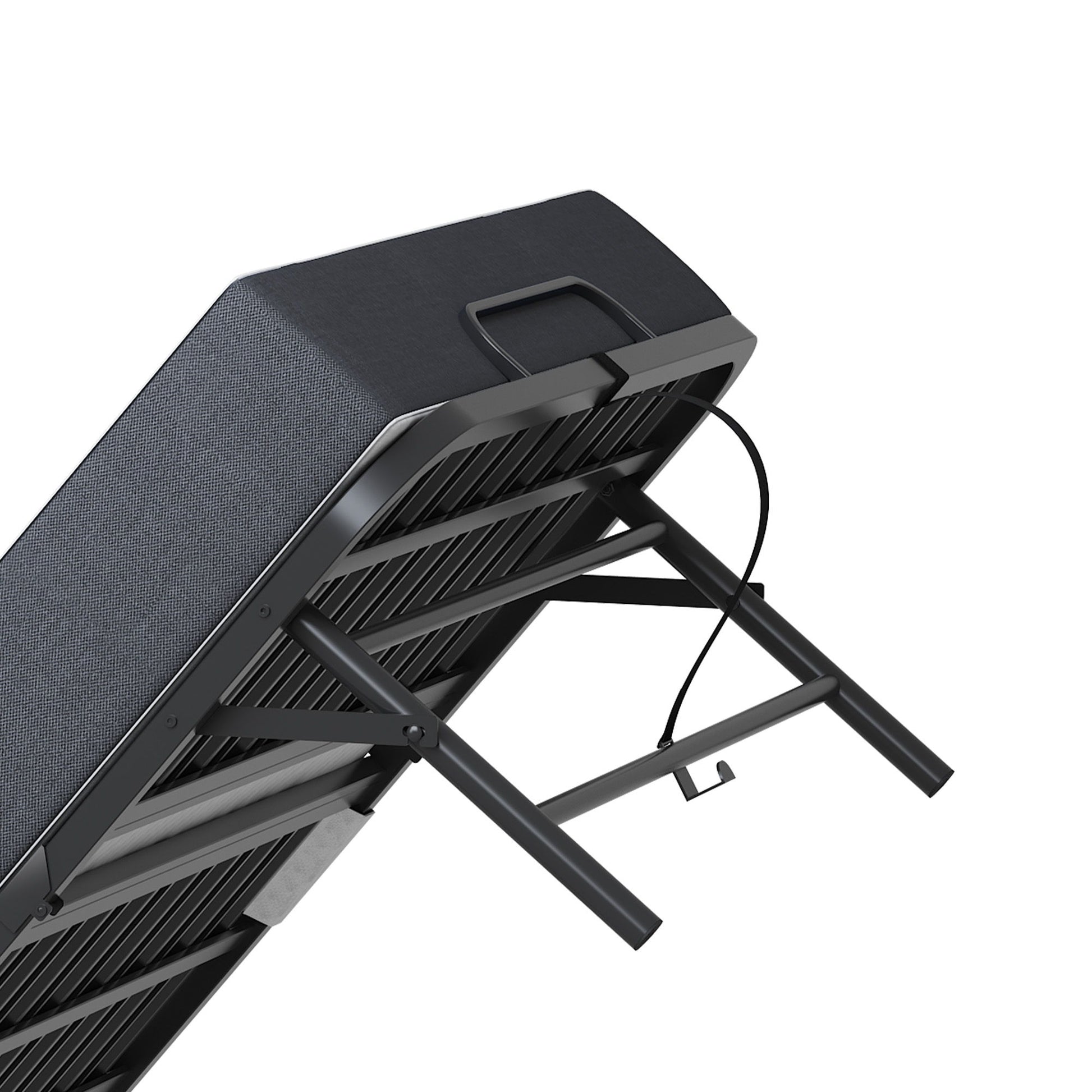 Twin Adjustable Headboard Folding Bed With Memory Foam Mattress, Heavy-Duty Frame Cot For Tall People, Portable Guest On Wheels - Black - The Sleep Loft - Online Mattress Showroom NYC