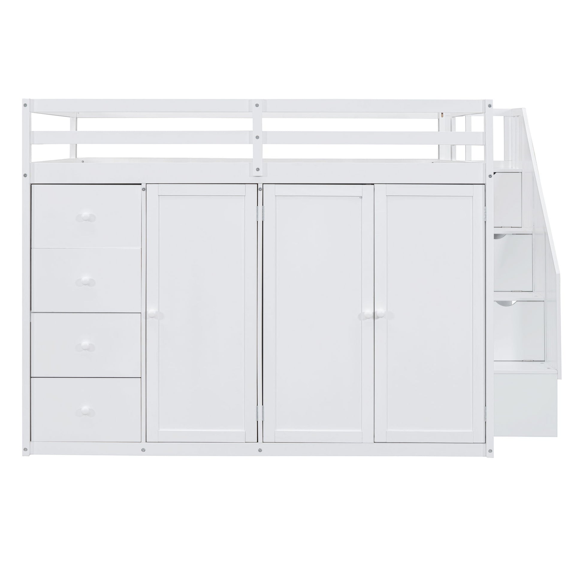 Loft Bed With Built In Wardrobes, Cabinets And Drawers - The Sleep Loft - Online Mattress Showroom NYC