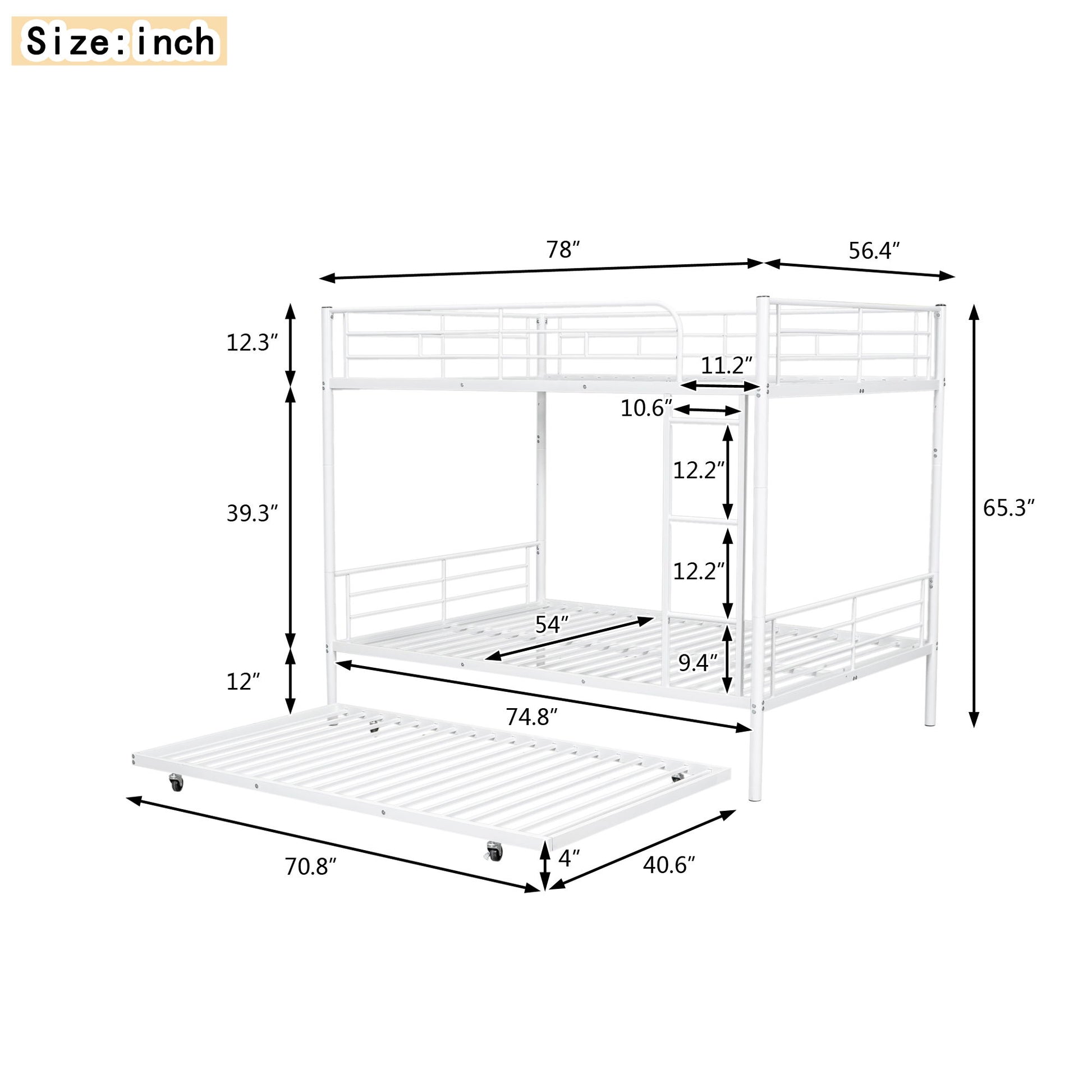 Steel Construction Bunk Bed - The Sleep Loft - Online Mattress Showroom NYC
