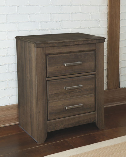 Juararo - Two Drawer Night Stand - Dark Brown - The Sleep Loft - Online Mattress Showroom NYC