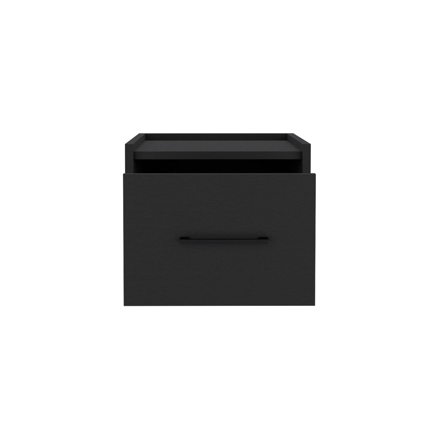 Floating Nightstand, Space Saving Design With Handy Drawer And Surface - Black - The Sleep Loft - Online Mattress Showroom NYC