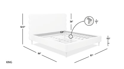 Stockholm - Modern Wavy Headboard Platform Bed - The Sleep Loft - Online Mattress Showroom NYC