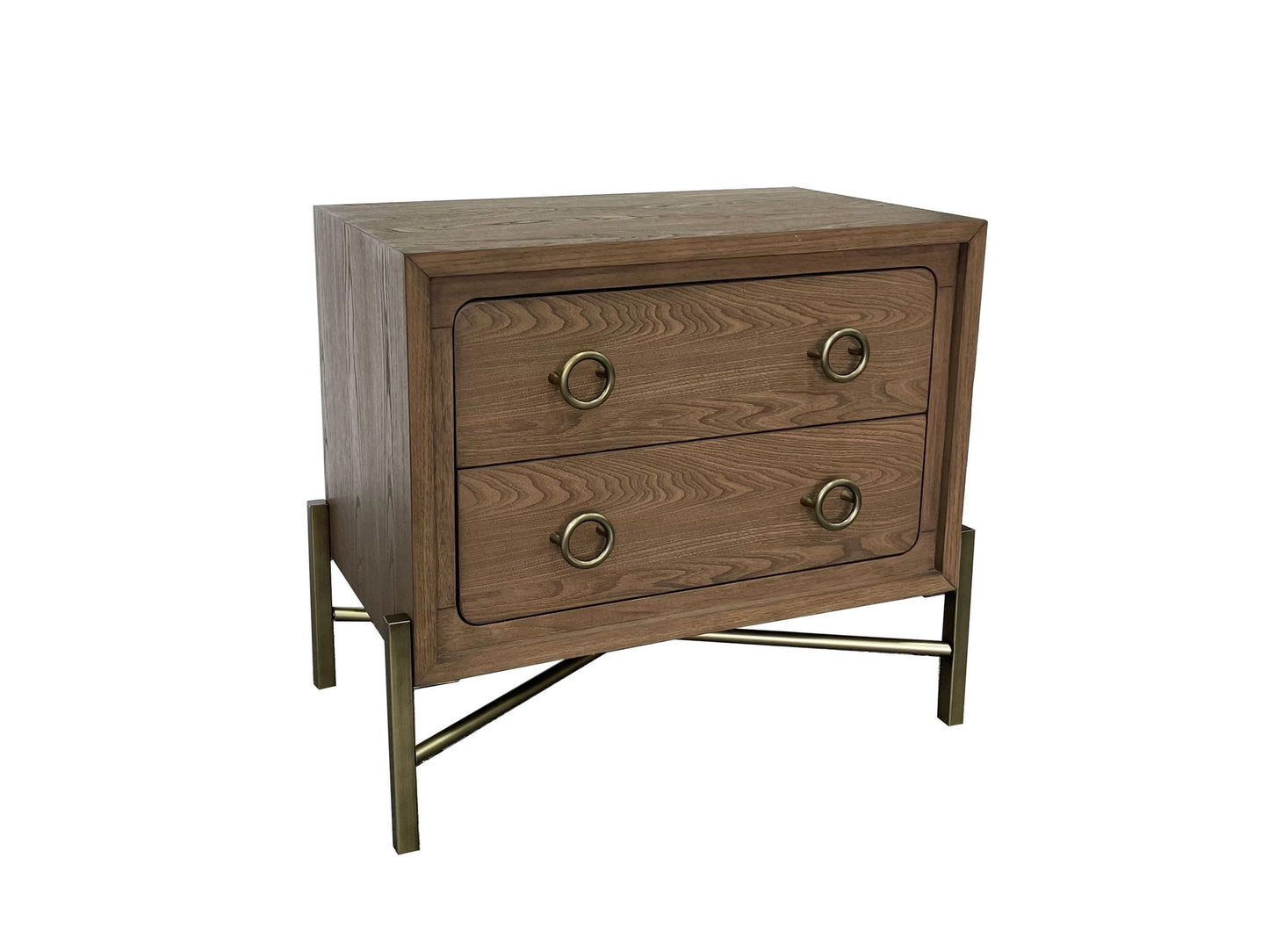 2 Drawer Nightstand With USB - Latte - The Sleep Loft - Online Mattress Showroom NYC