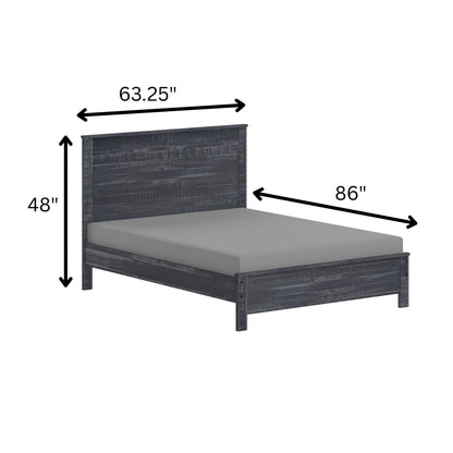 Albany - Bed Frame With Headboard, Heavy Duty Modern Rustic Design - The Sleep Loft - Online Mattress Showroom NYC