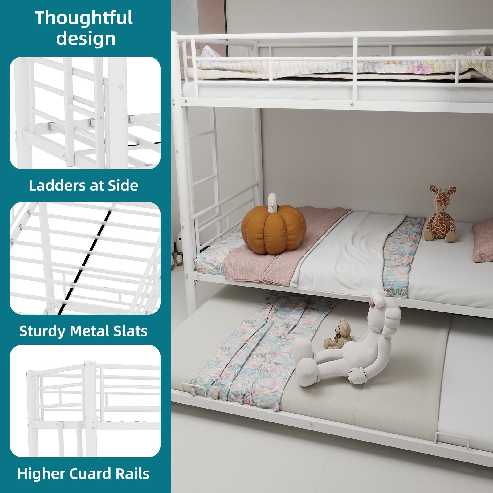 Bunk Bed For Kids, Convertible Frame With Ladders & Guardrail - The Sleep Loft - Online Mattress Showroom NYC