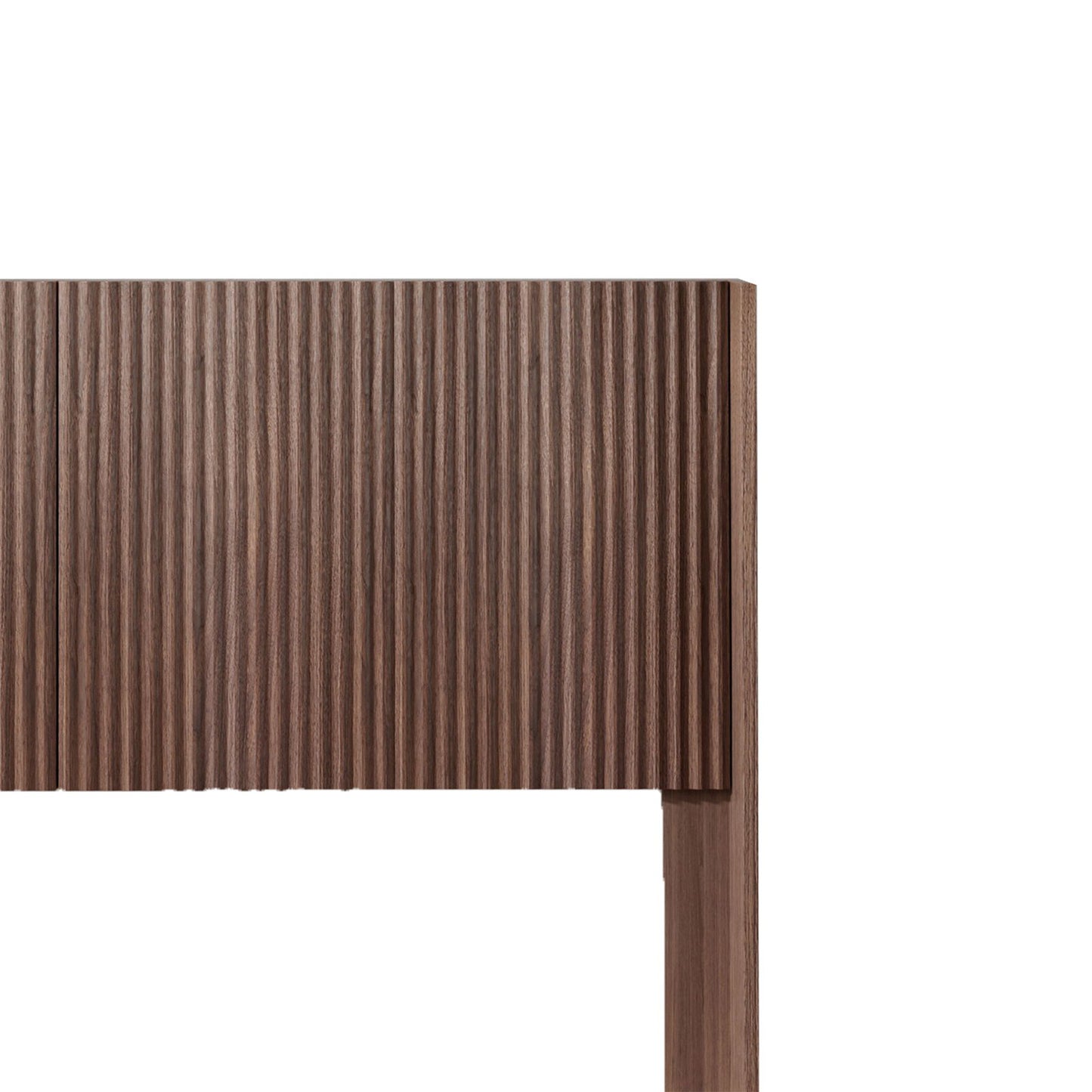 Queen Headboard Only, Fluted Panel Design - Walnut - The Sleep Loft - Online Mattress Showroom NYC