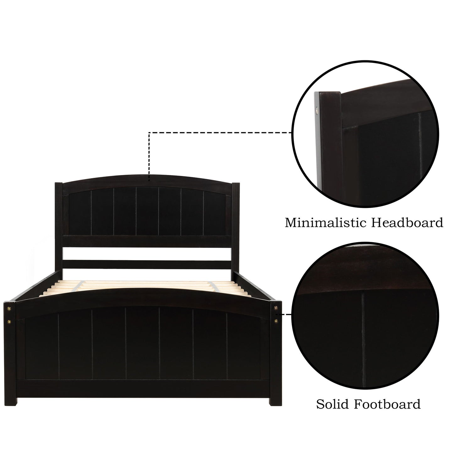 Platform Bed & Headboard, Footboard And Wood Slat Support - The Sleep Loft - Online Mattress Showroom NYC