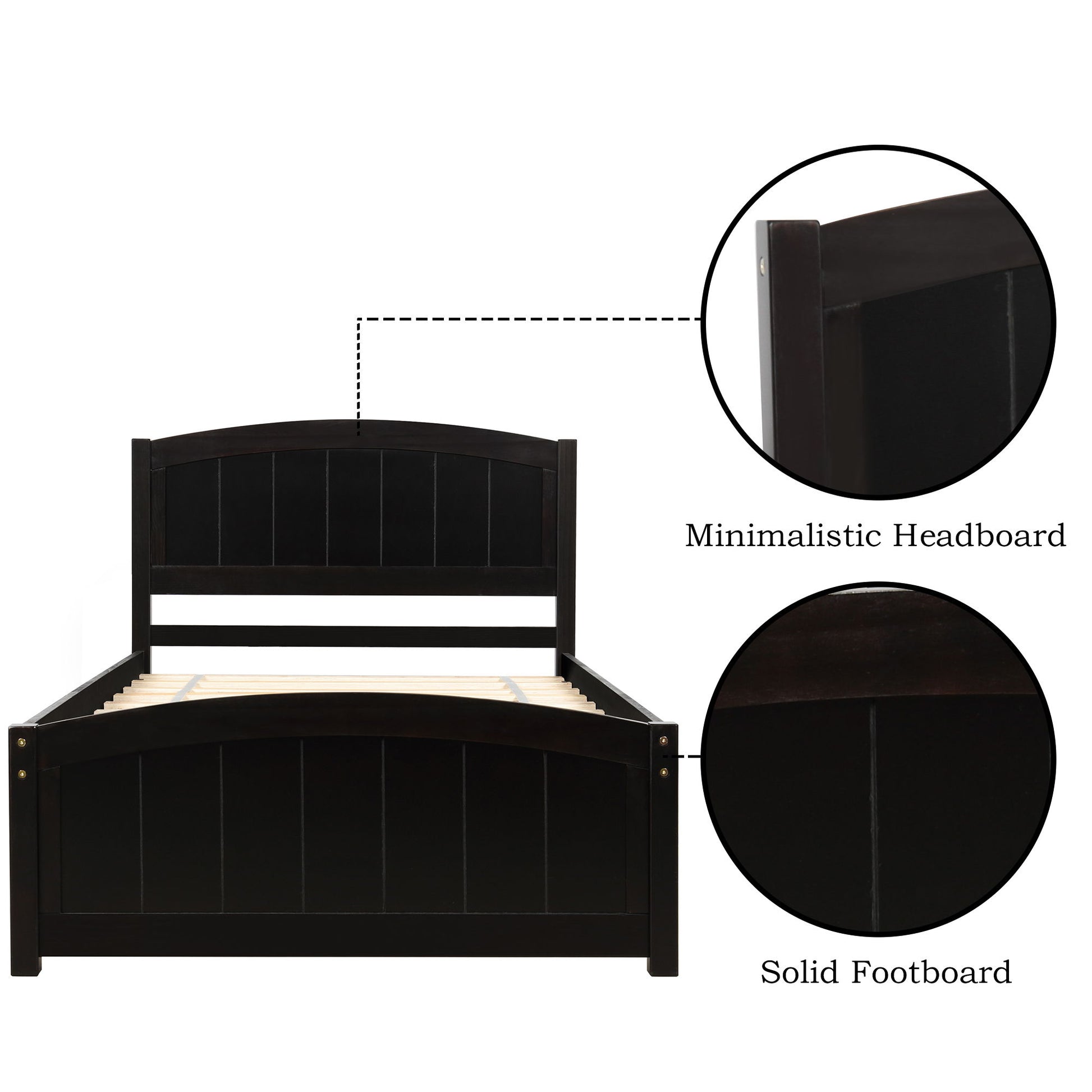 Platform Bed & Headboard, Footboard And Wood Slat Support - The Sleep Loft - Online Mattress Showroom NYC