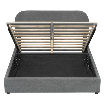 Upholstered Platform Bed With Hydraulic Storage System - The Sleep Loft - Online Mattress Showroom NYC