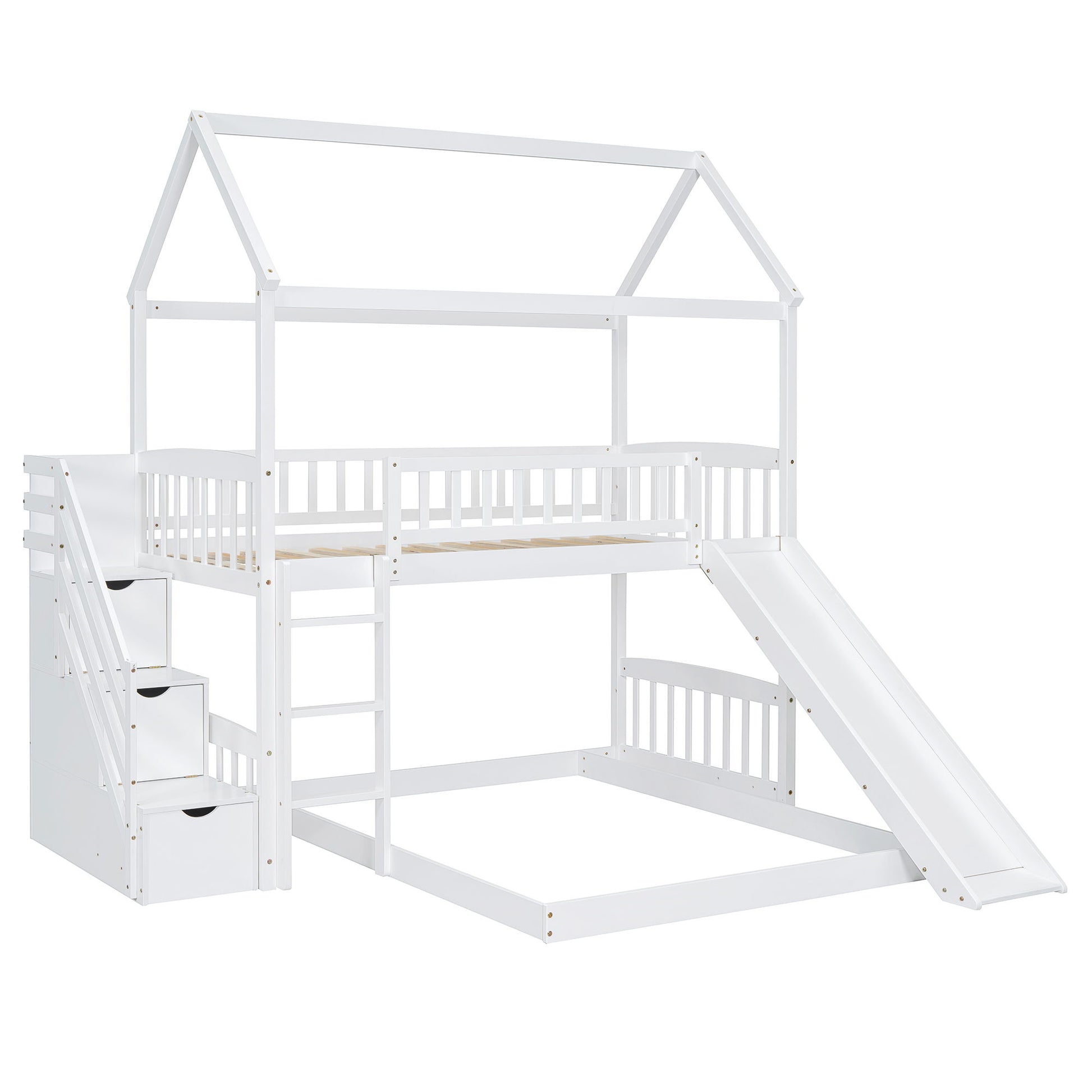 House Bunk Bed With Slide - The Sleep Loft - Online Mattress Showroom NYC