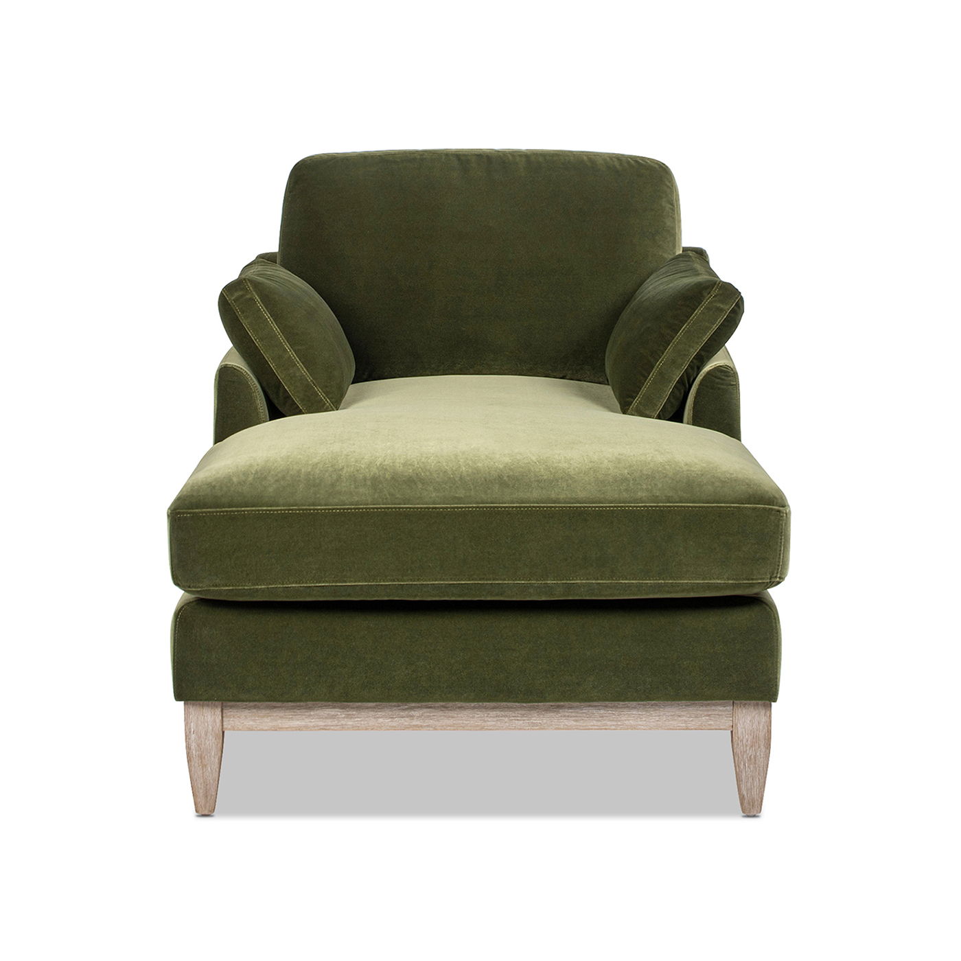 Pasadena - Modern Farmhouse Chaise Lounge Chair - Olive Green - The Sleep Loft - Online Mattress Showroom NYC