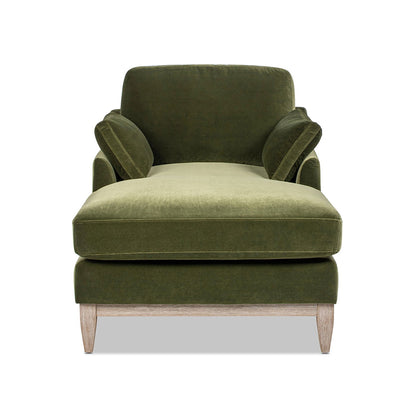 Pasadena - Modern Farmhouse Chaise Lounge Chair - Olive Green - The Sleep Loft - Online Mattress Showroom NYC