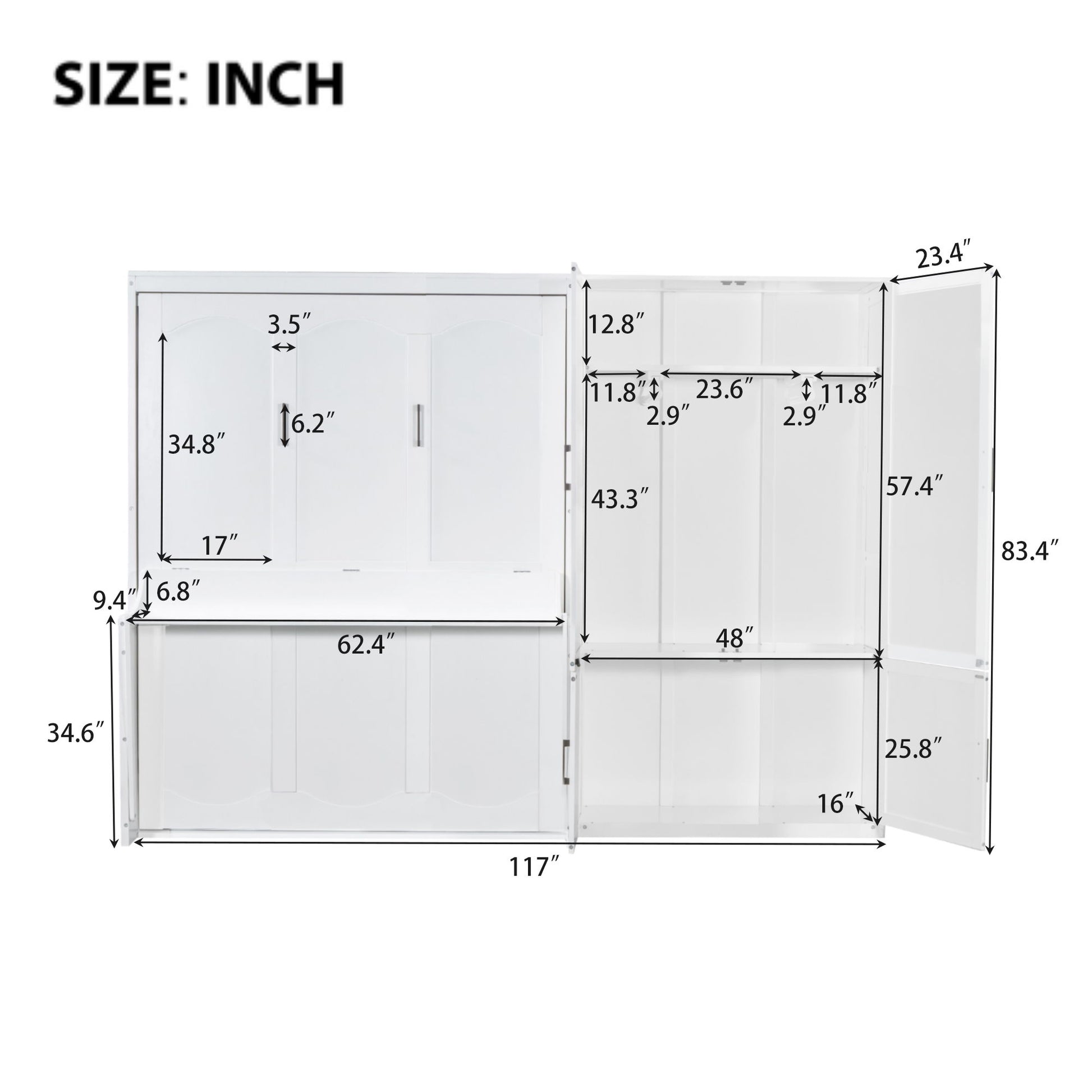 Murphy Elegant Wall Bed With Closet - The Sleep Loft - Online Mattress Showroom NYC