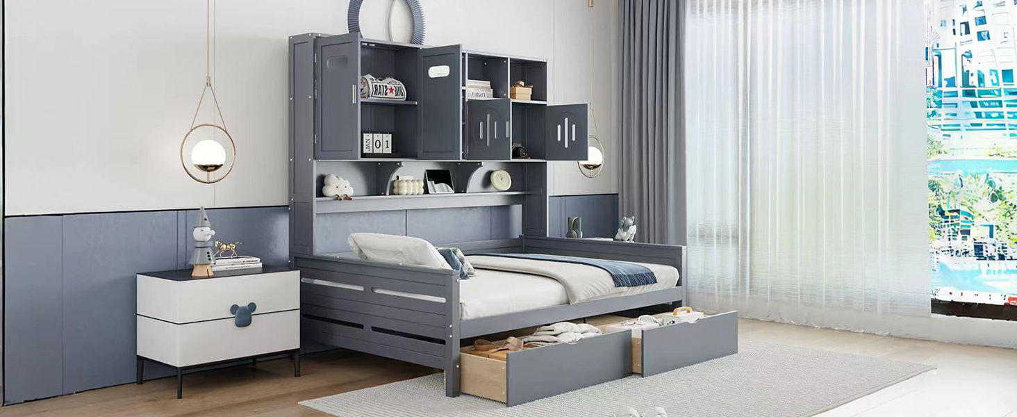 Daybed With All-In-One Cabinet And Shelf - The Sleep Loft - Online Mattress Showroom NYC