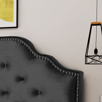 Charismatic - Size Headboard With Button Tufting And Nailhead Trim - The Sleep Loft - Online Mattress Showroom NYC