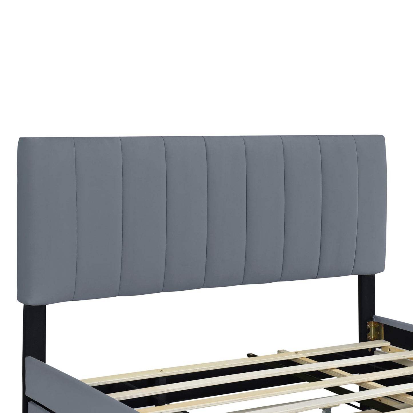 Platform UpholsteredBed With 2 Drawers And Twin Long Trundle - The Sleep Loft - Online Mattress Showroom NYC