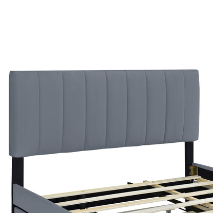 Platform UpholsteredBed With 2 Drawers And Twin Long Trundle - The Sleep Loft - Online Mattress Showroom NYC