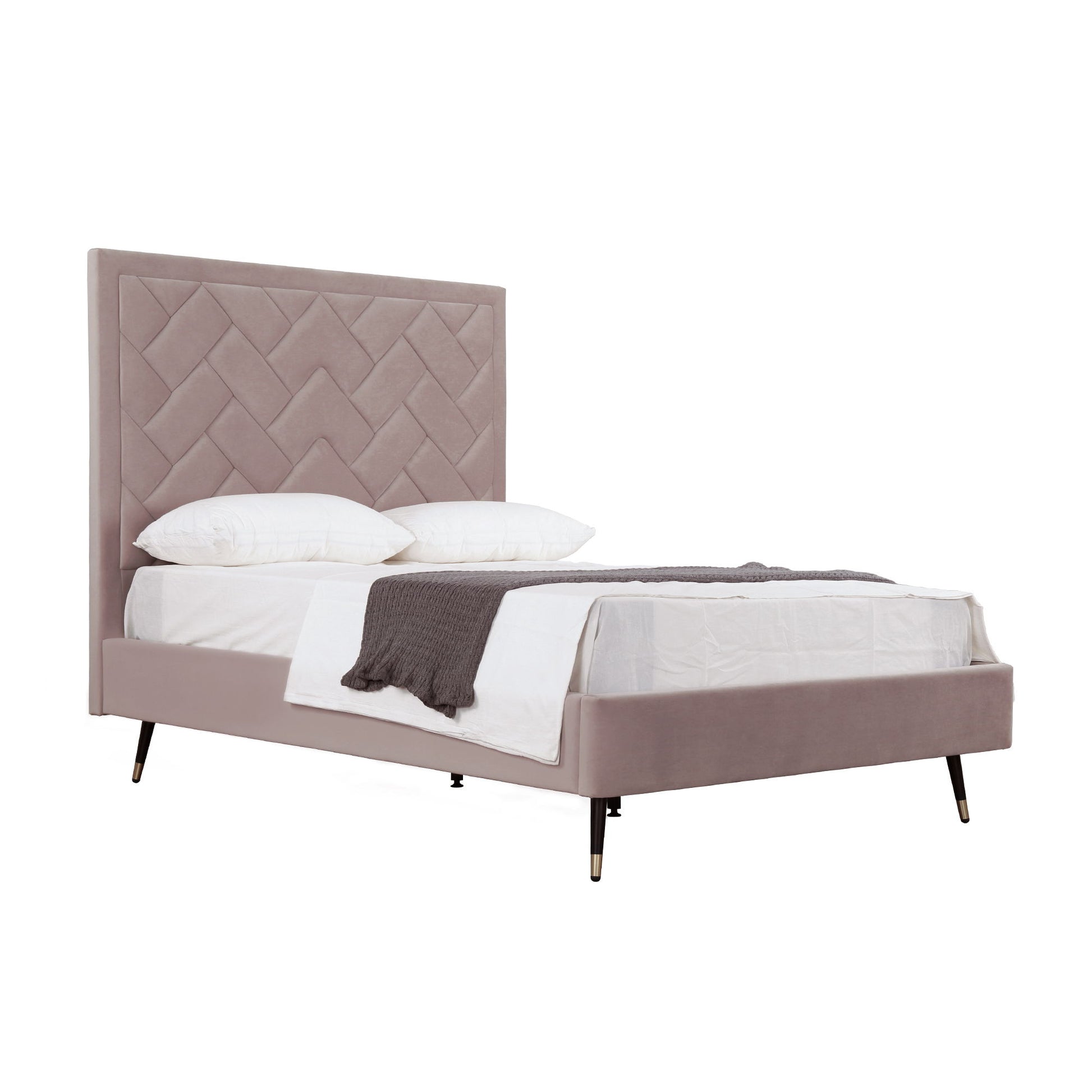 Crosby - Bed With Upholstered Headboard And Slats - The Sleep Loft - Online Mattress Showroom NYC