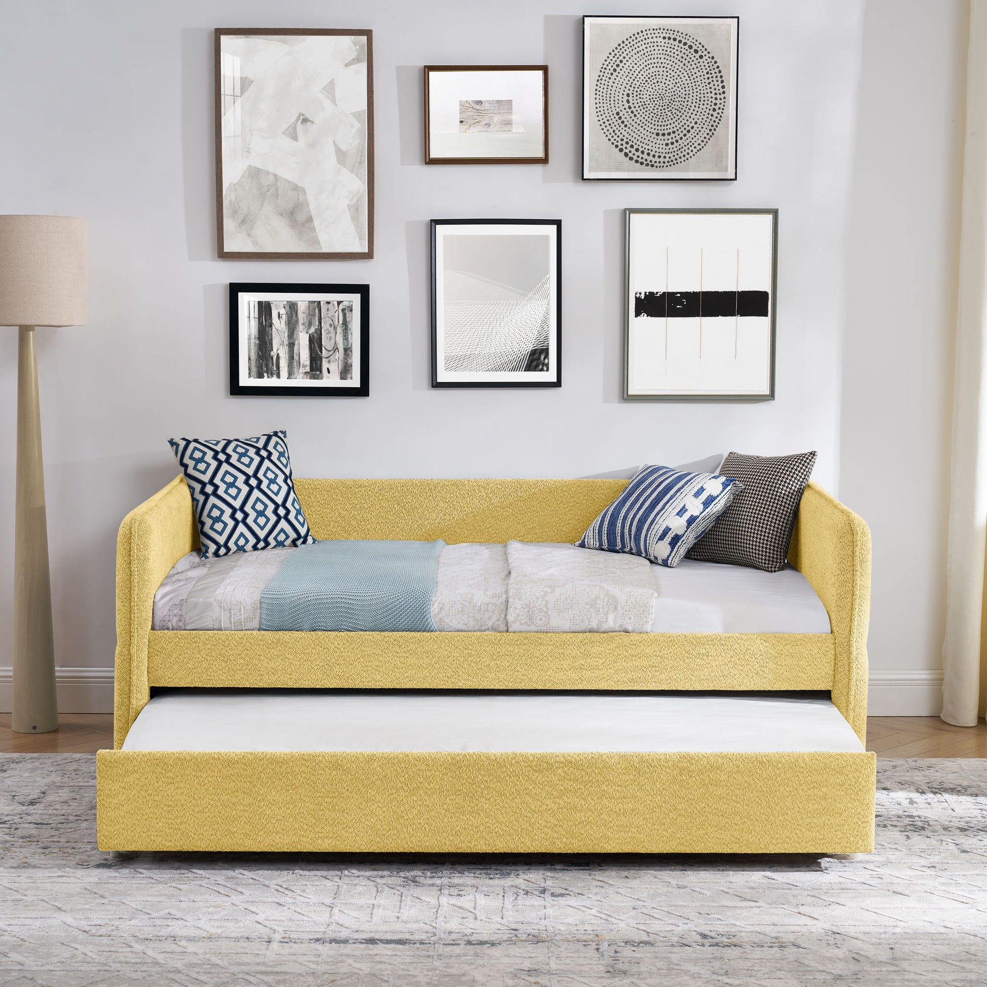 Upholstered Daybed With Pop Up Trundle - The Sleep Loft - Online Mattress Showroom NYC