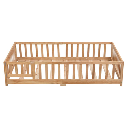 Solid Floor Bed With Door And Fence For Children - The Sleep Loft - Online Mattress Showroom NYC