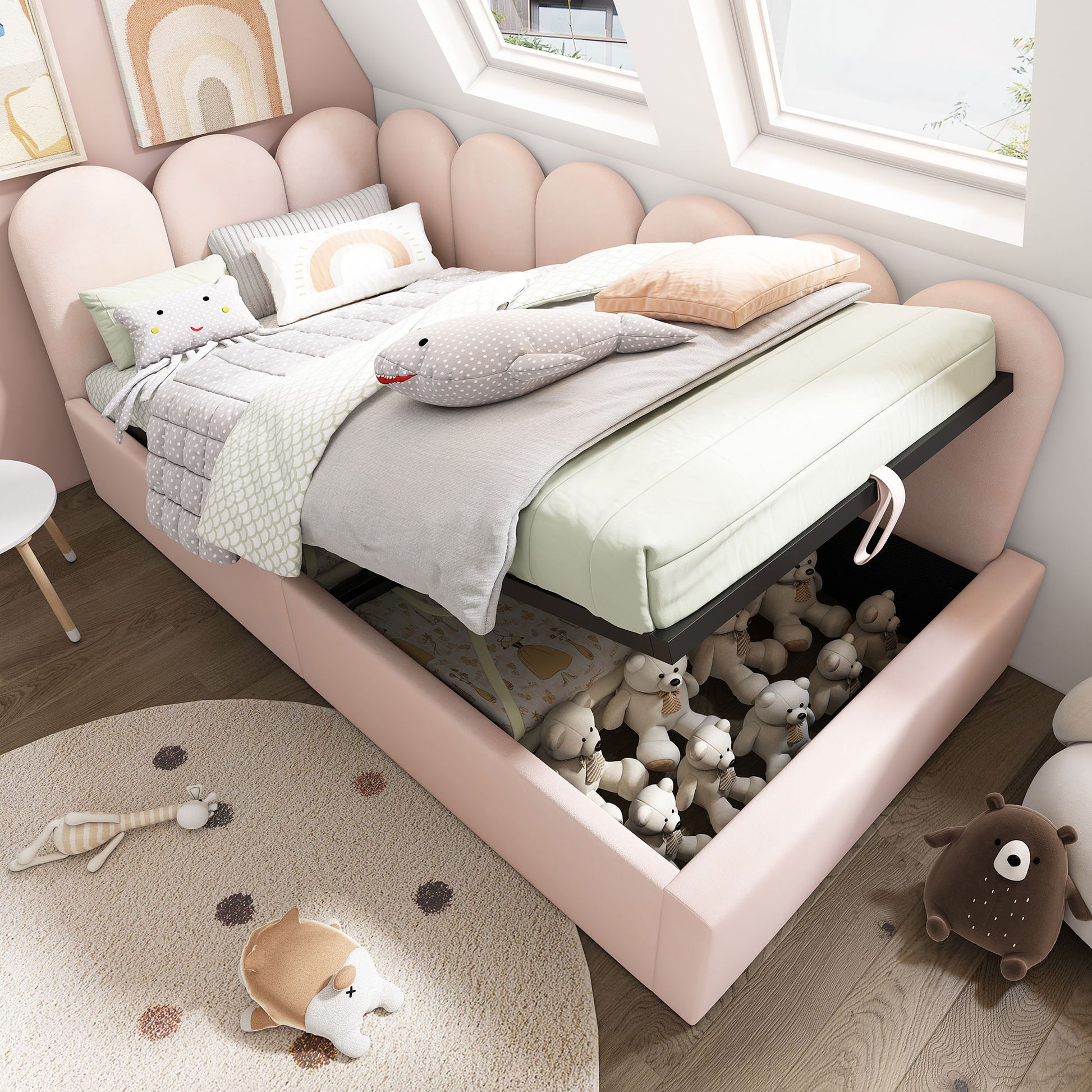 Upholstered Daybed With Metal Slatted Base - The Sleep Loft - Online Mattress Showroom NYC