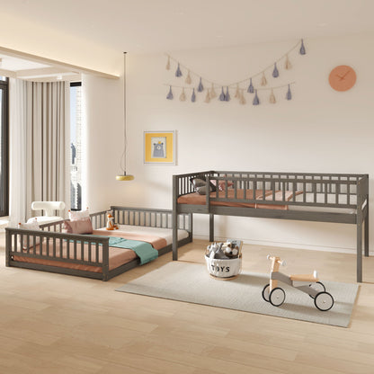 Bunk Bed With Ladder And Guardrails - The Sleep Loft - Online Mattress Showroom NYC