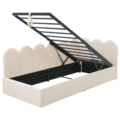 Upholstered Daybed With Metal Slatted Base - The Sleep Loft - Online Mattress Showroom NYC