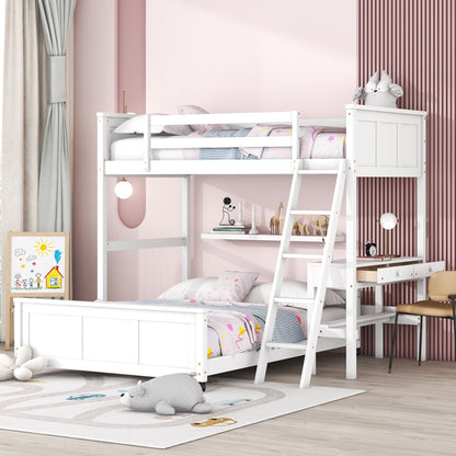 Full Over Full Bunk Bed With Desk - The Sleep Loft - Online Mattress Showroom NYC