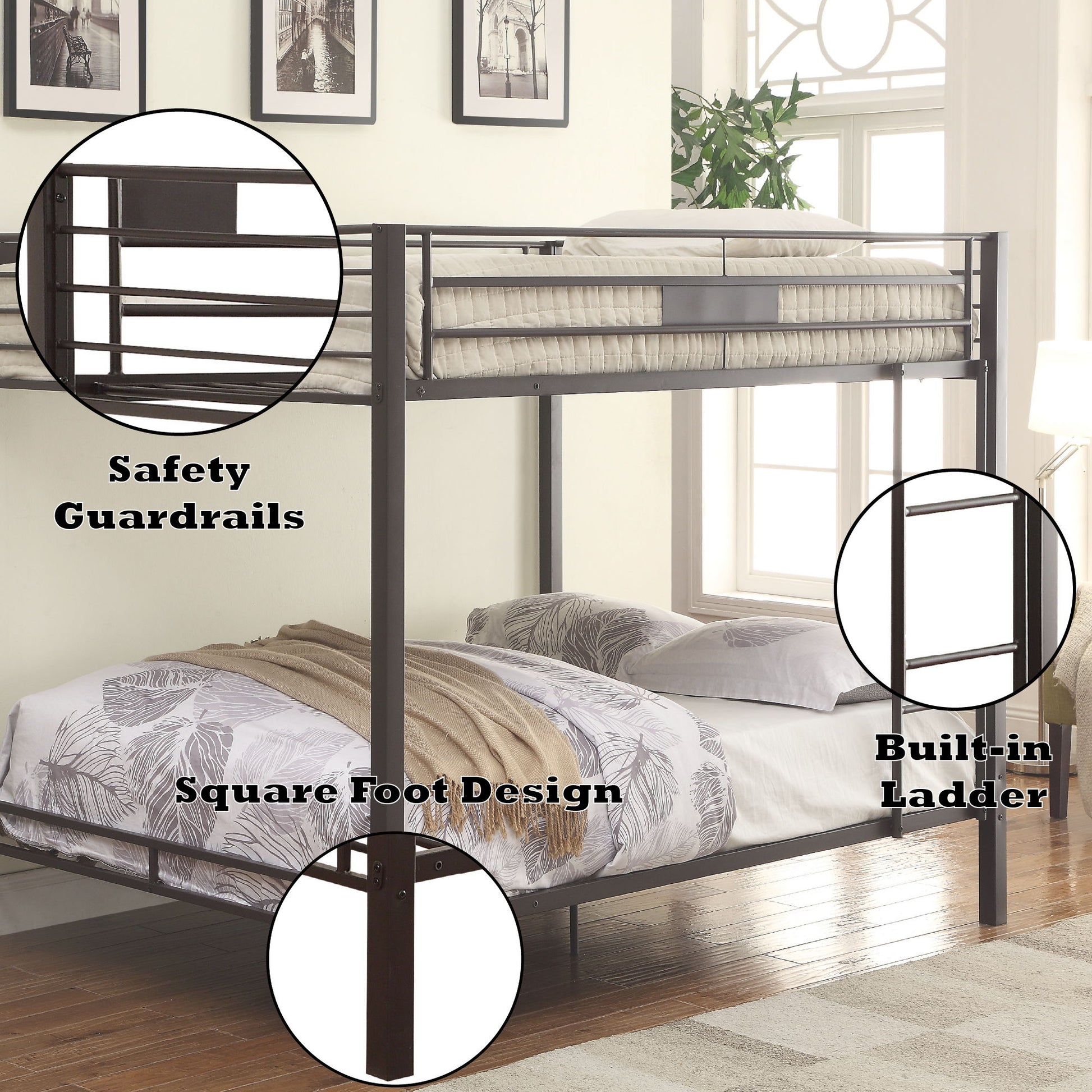 Limbra - Spacious Design Double Bunk Bed - The Sleep Loft - Online Mattress Showroom NYC