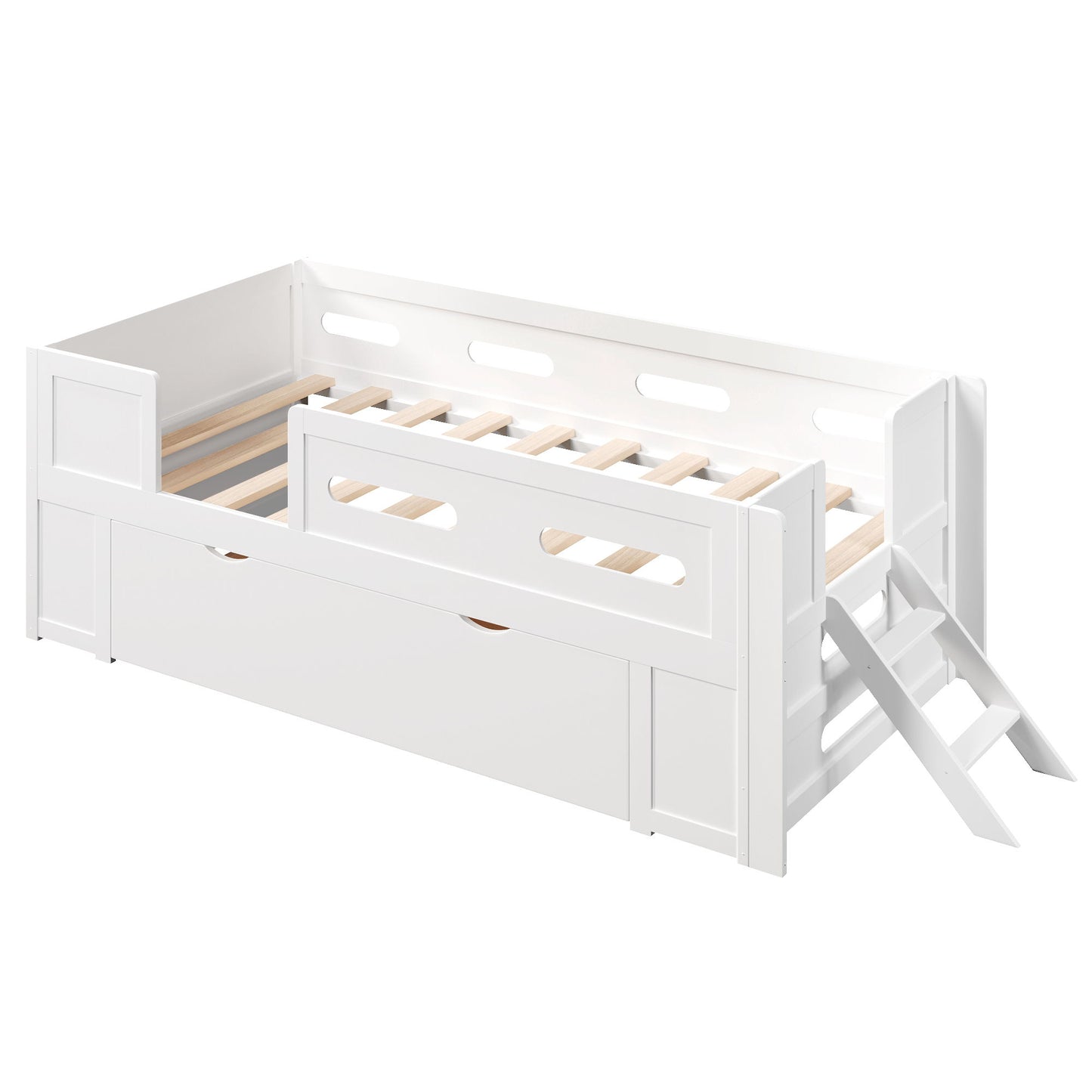 Platform Bed With Guardrail And Drawer - The Sleep Loft - Online Mattress Showroom NYC
