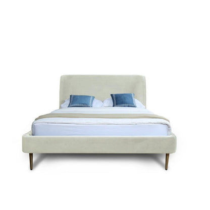 Heather - Upholstered Bed With Curved Headboard - The Sleep Loft - Online Mattress Showroom NYC