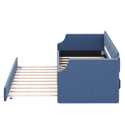 Upholstered Daybed With Trundle - The Sleep Loft - Online Mattress Showroom NYC