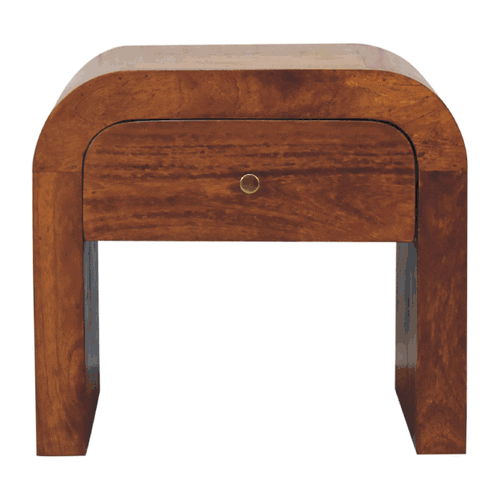 Mini Darcy - Nightstand With Curved Edges - The Sleep Loft - Online Mattress Showroom NYC