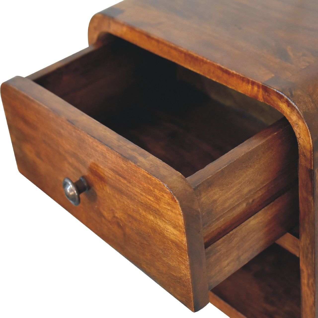 Curve Upper Slot Floating Nightstand - The Sleep Loft - Online Mattress Showroom NYC