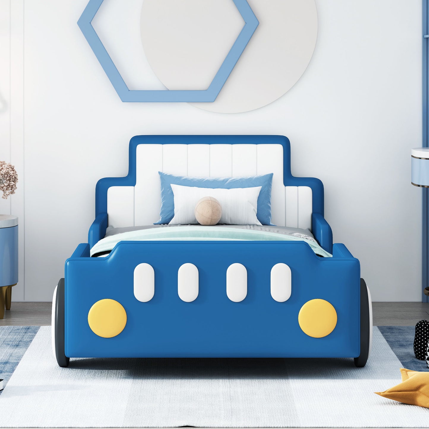 Race Car Shaped Platform Bed With Wheels - The Sleep Loft - Online Mattress Showroom NYC