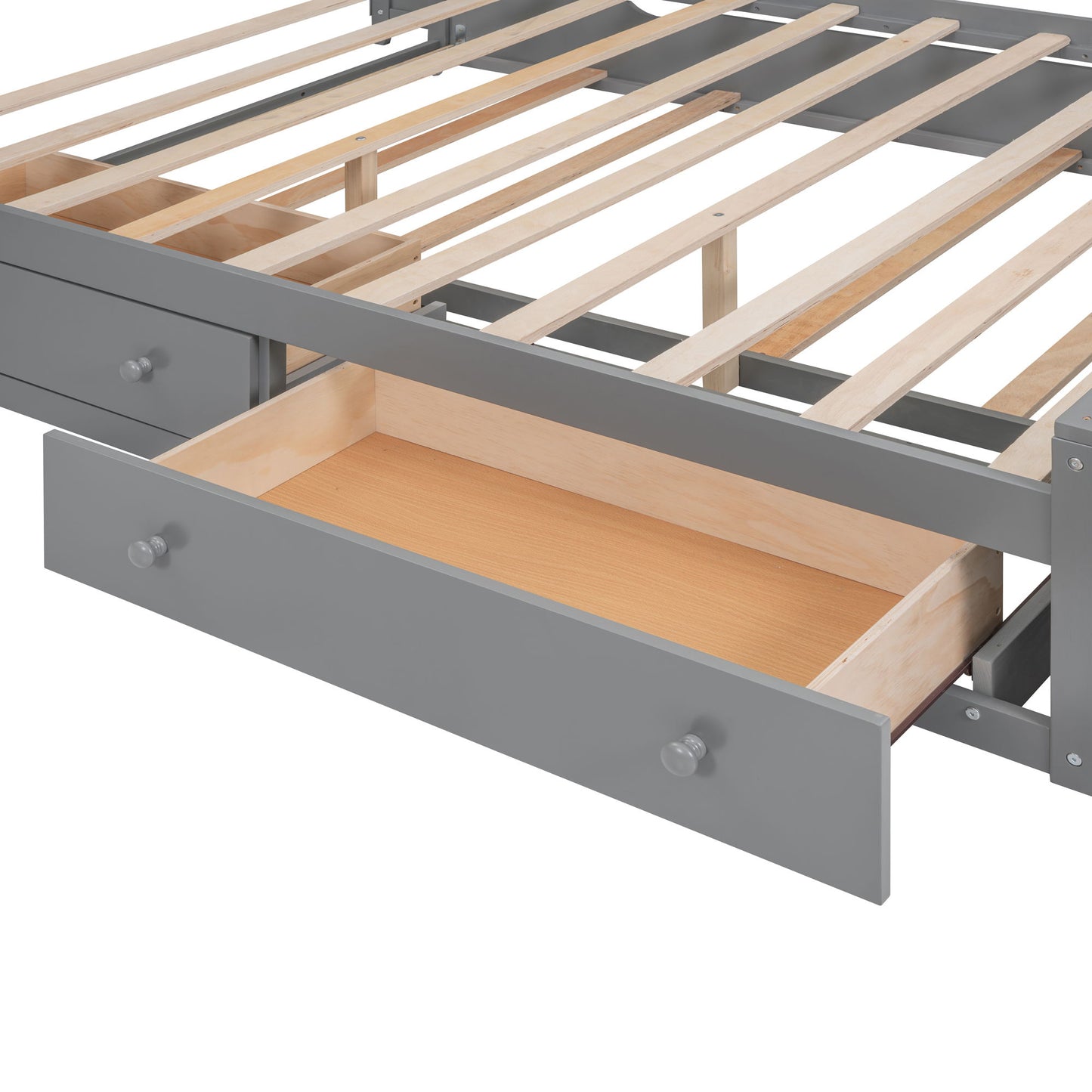 Bed With All In One Cabinet, Shelf And Sockets, Twin Long Trundle - The Sleep Loft - Online Mattress Showroom NYC