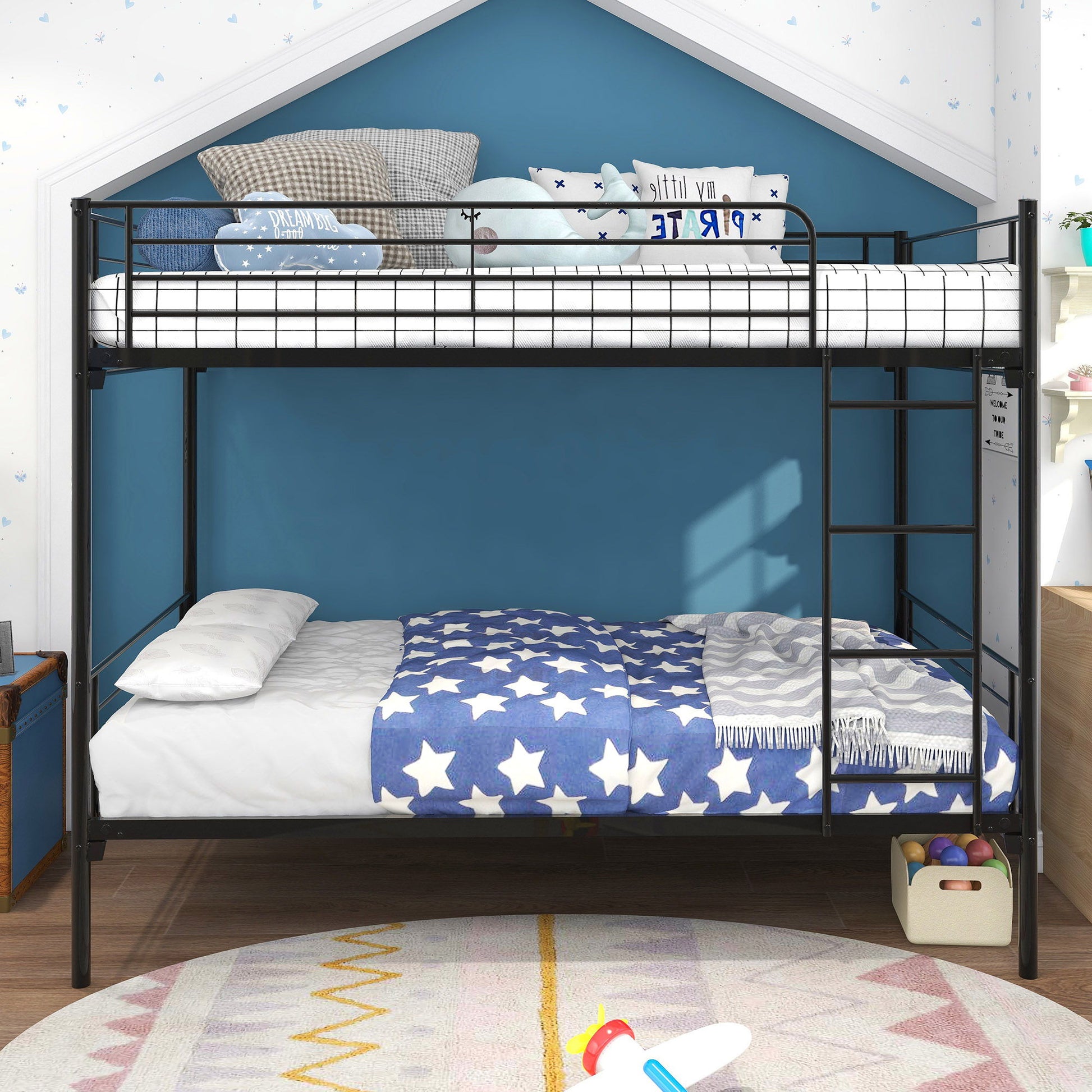 Space Saving Bunk Bed With Metal Frame And Ladder - The Sleep Loft - Online Mattress Showroom NYC