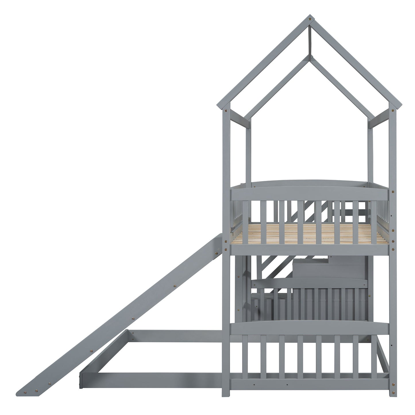 House Bunk Bed With Slide - The Sleep Loft - Online Mattress Showroom NYC