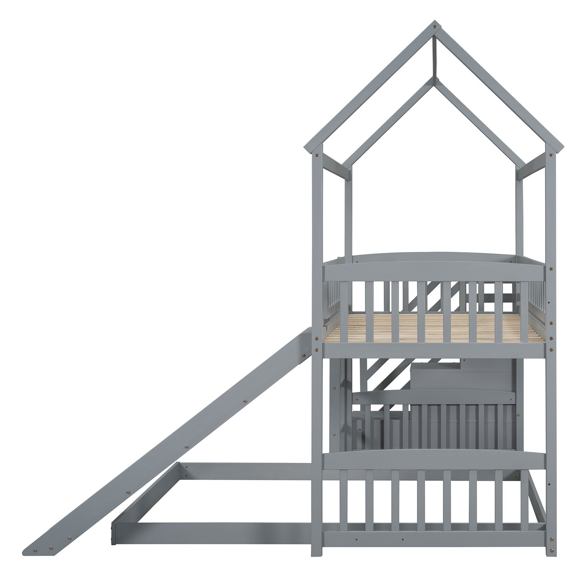 House Bunk Bed With Slide - The Sleep Loft - Online Mattress Showroom NYC